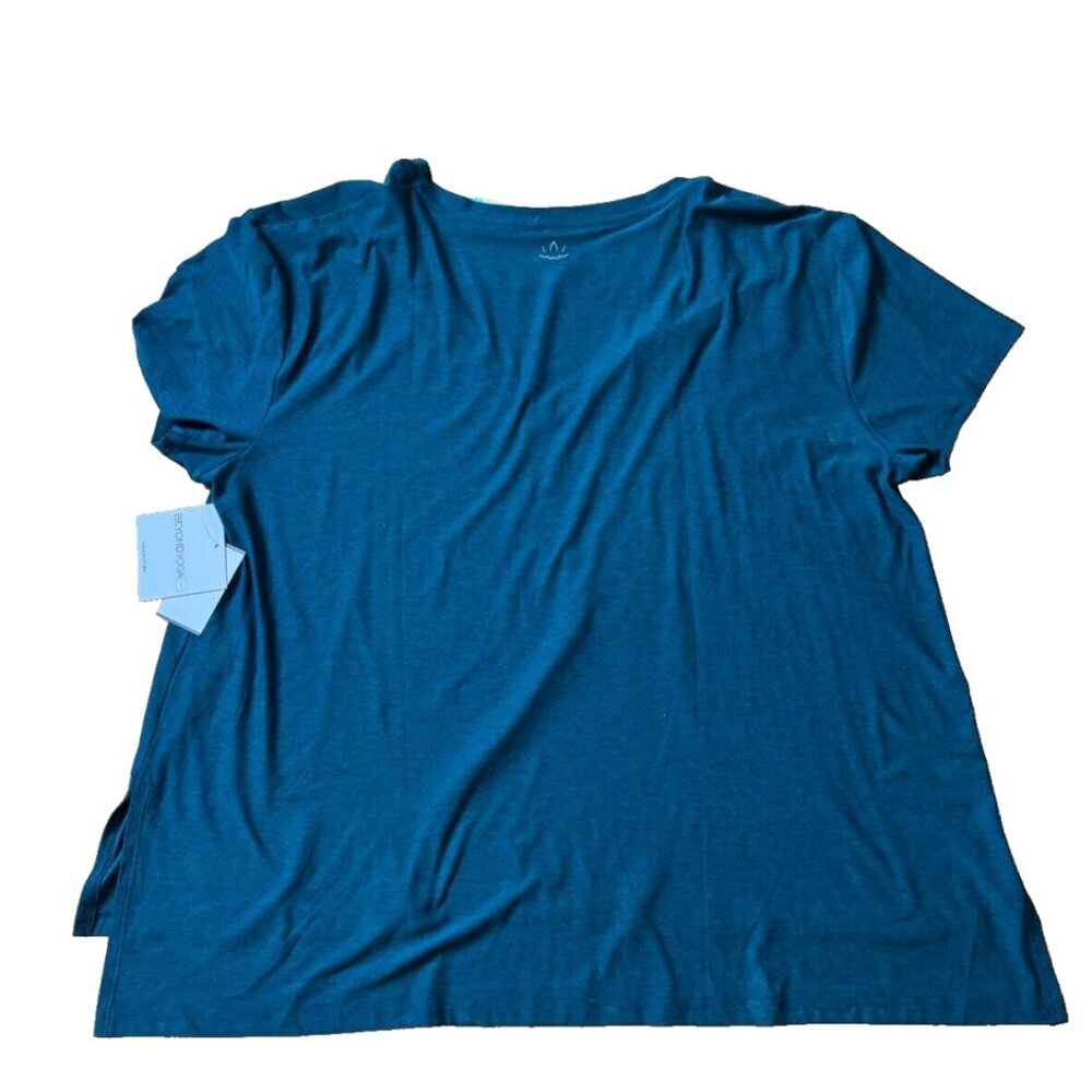 Beyond Yoga Featherweight V-Neck Split Up Long Tee Dark Green Womens 1X $66 NWT - Picture 10 of 10